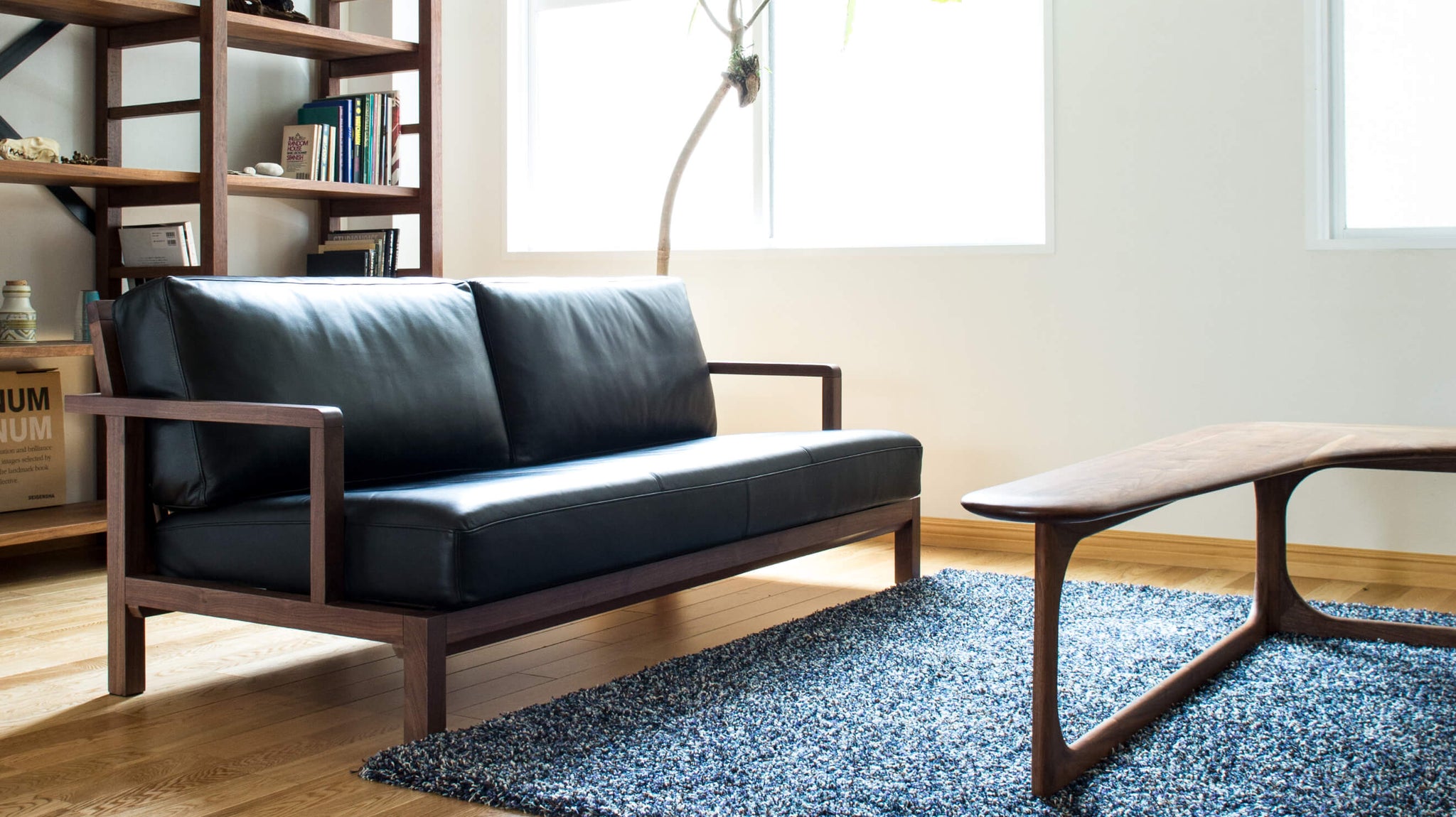 FLANNEL SOFA STRAND 3P ウォルナット ハイバック